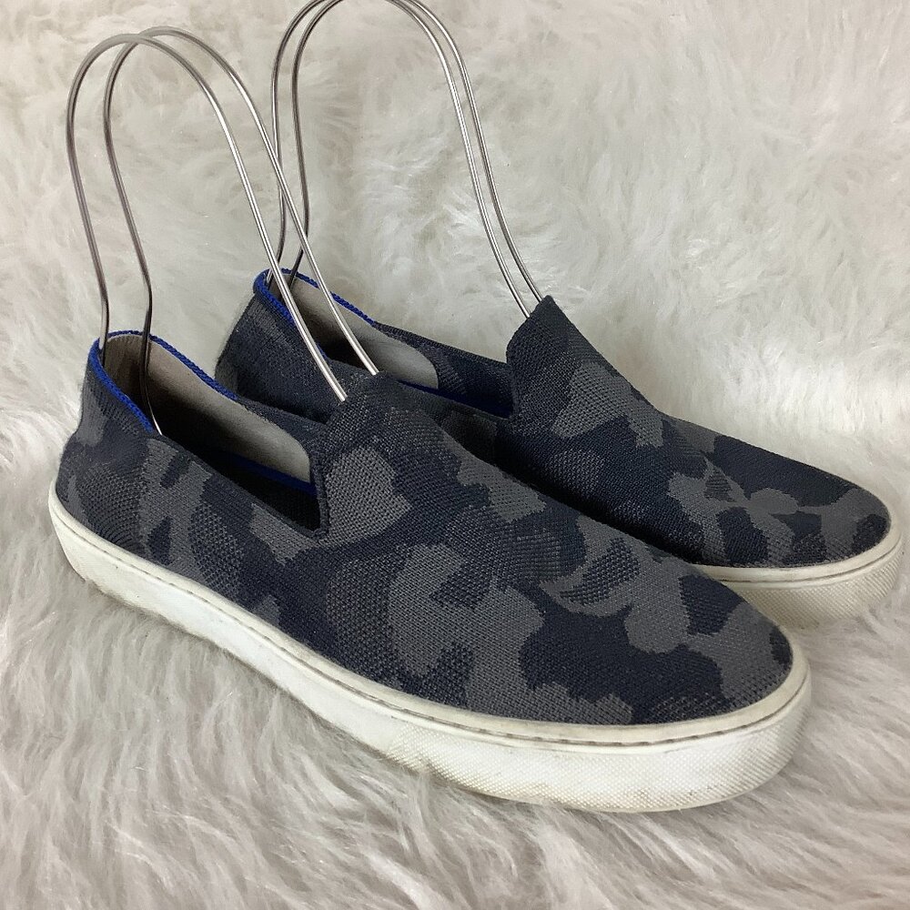 Rothy’s The Original Slip On In Grey Camo Sneakers 9